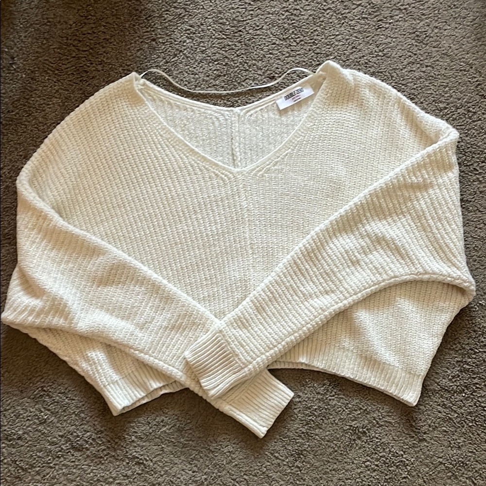Super Soft Cream V-Neck Sweater